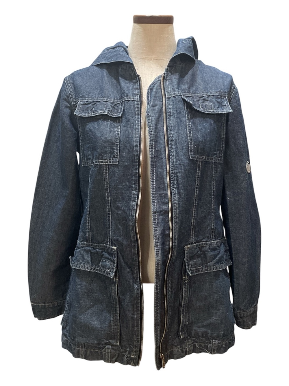 •Oilily Dark Denim Utility Jacket - Blue